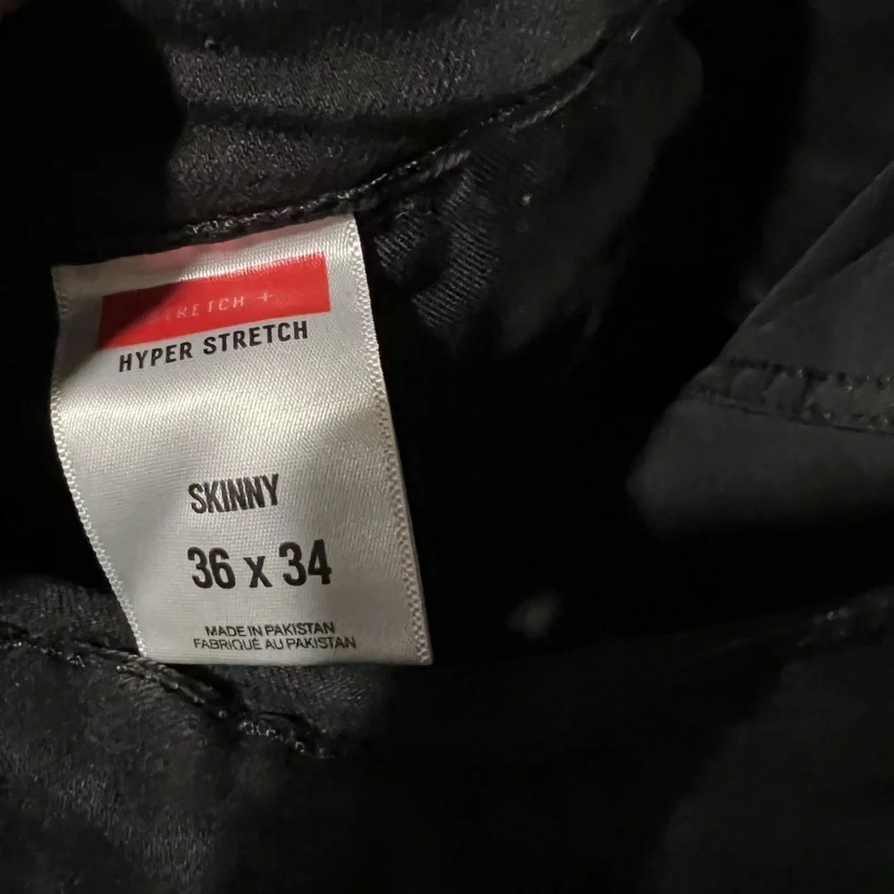 Express Black Distressed Skinny Jeans